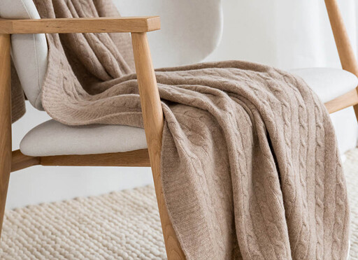 Pled Wełniany Warkocz